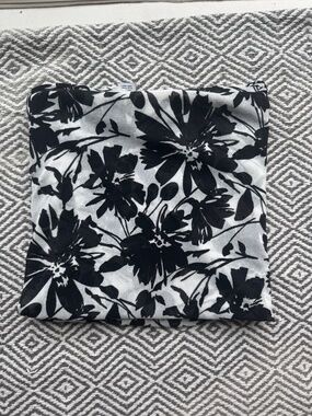 Grayse Black Label Black and White Floral Rayon Scarf